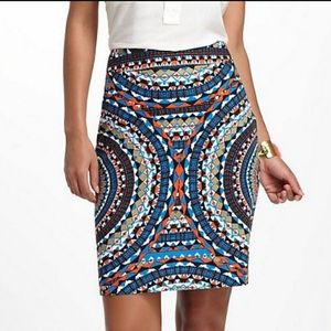 Anthropologie Tabitha Olmeda Pencil Skirt Mosaic